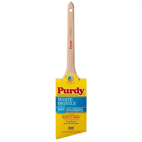Purdy White Bristle Adjutant 024430 Trim Brush, China Bristle, Rat Tail Handle