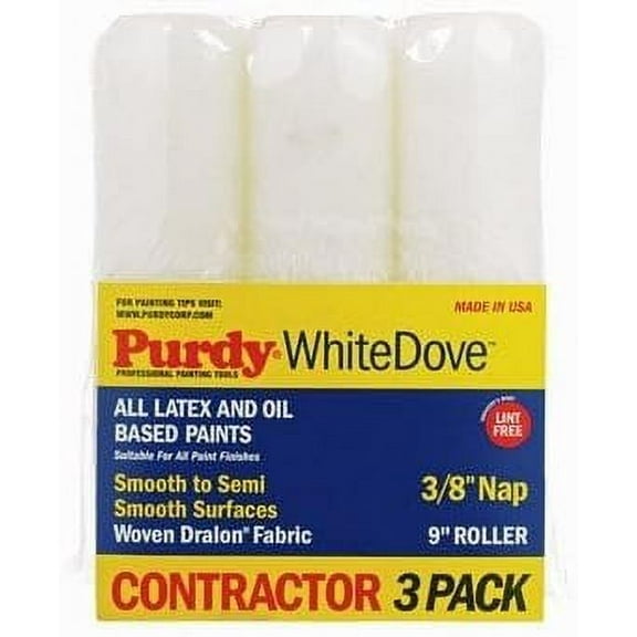 Purdy White Dove Roller Cover 3/8 " Nap 9 "