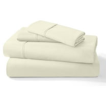ABORN Organic Cotton 4 PC Adult Bedsheet 800 Thread Count 10" Deep Pocket Ivory Twin