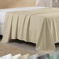 thumbnail image 1 of California Design Den Queen Flat Sheet Only - 400 Thread Count 100% Cotton Sateen, Soft and Breathable - Beige (Golden Tone), 1 of 9