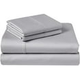 thumbnail image 1 of Pure 1000 Thread Count 100% Pure PIMA Cotton Silver Twin XL 4-Piece Sheet Set, Long Staple Cotton, Sateen Weave for Soft and Silky Feel,Fits Mattress Upto 21"-26'' DEEP Pocket, 1 of 4