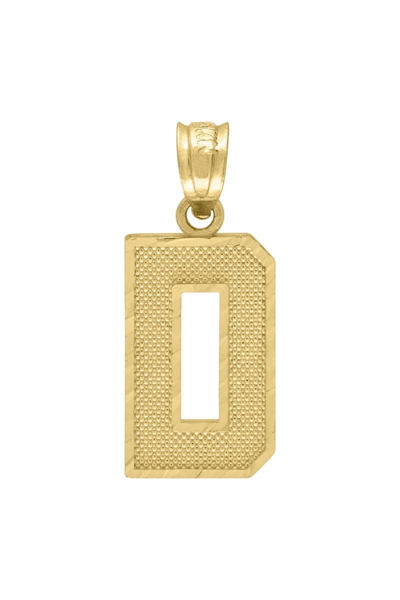 Pure 10k Yellow Gold Unisex Initial "D" Letter Pendant 1g Diamond Cut NEW Charm