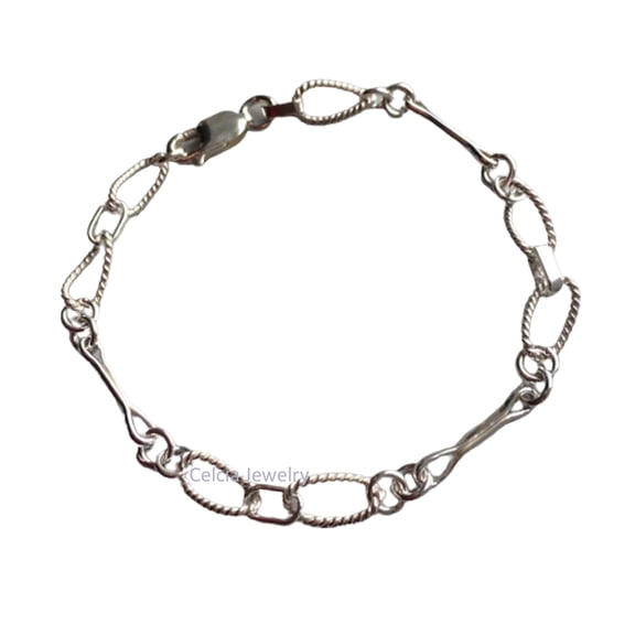 Pure 925 Sterling Silver Bracelet For Men, Women, Unisex, Plain Unique Handcrafted Bracelet For Her or Him