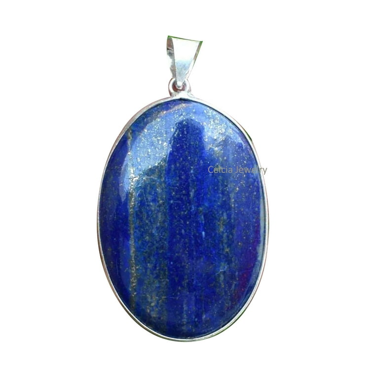 Blue Lace 925 Silver Plated Pendent Fashion Handmade Jewelry 4.5 cm R-23325
