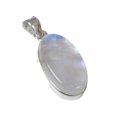 thumbnail image 1 of Pure 925 Sterling Silver Pendant For Women Men, Genuine Oval Rainbow Moonstone Gemstone Unique Handcrafted June Birthstone Jewelry, 1 of 4