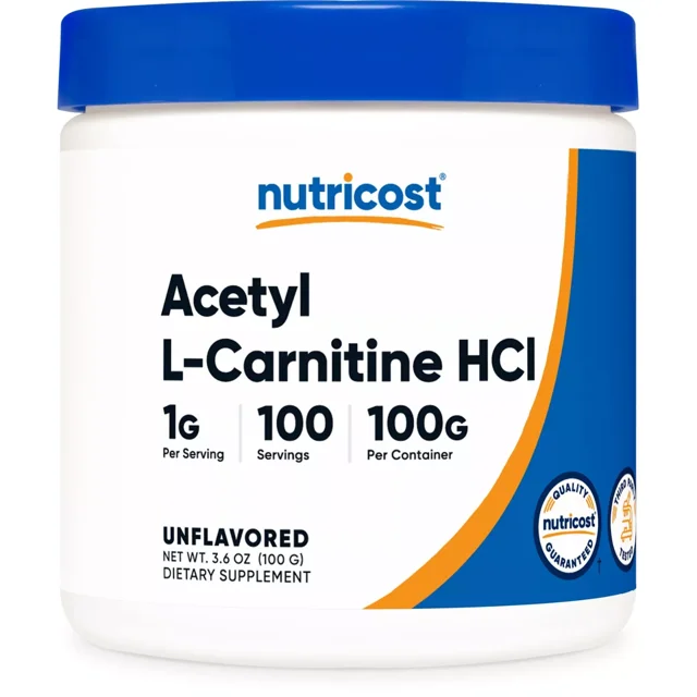 Pure Acetyl LCarnitine 100g, 1000mg Per Serving, 100 Servings