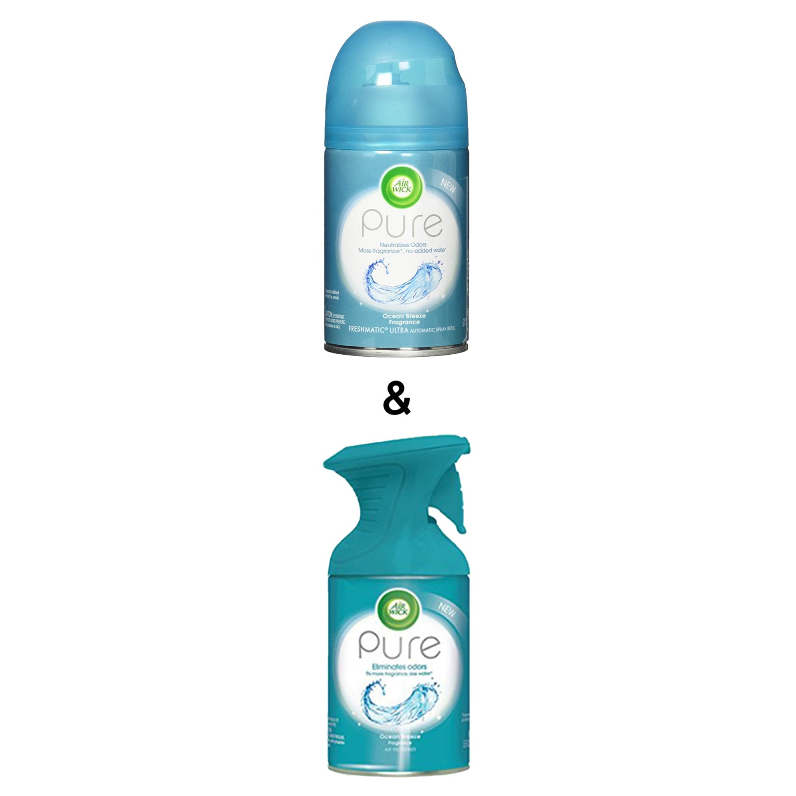 Pure Air Freshener Spray, Ocean Breeze, 5.5oz by Air Wick & Freshmatic