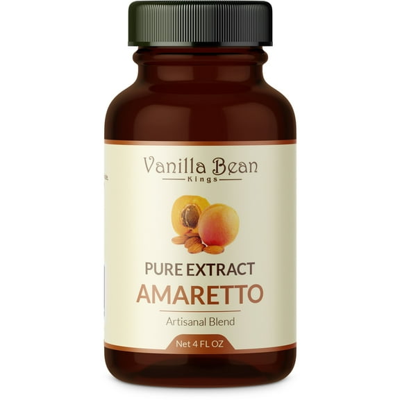 Pure Amaretto Extract for Baking and Flavoring - 4 OZ - Natural Flavors for Baked Goods, Desserts, & Cooking