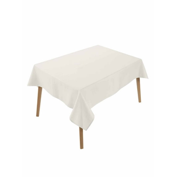 Pure Apricot Table Cloth, Simple Solid Color Waterproof Tablecloth for Rectangle Tables, Reusable Washable Fabric Table Cover for Restaurant Kitchen Dining Tables 60"x102"