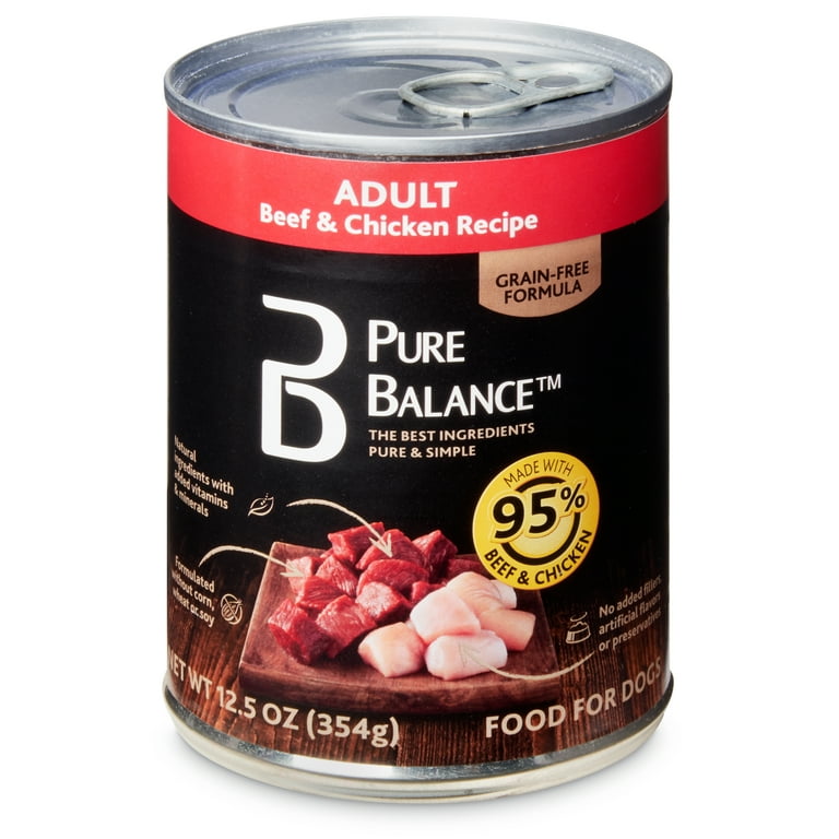 Pure Balance Beef Chicken Recipe Adult Wet Dog Food 12.5 oz Walmart