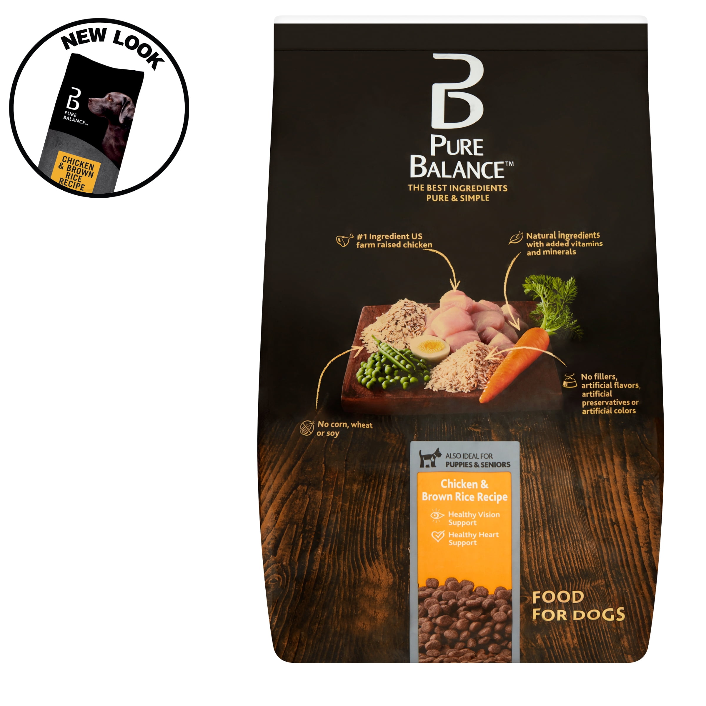 Pure Balance Chicken & Brown Rice Recipe, Dry Dog Food, 15 lb