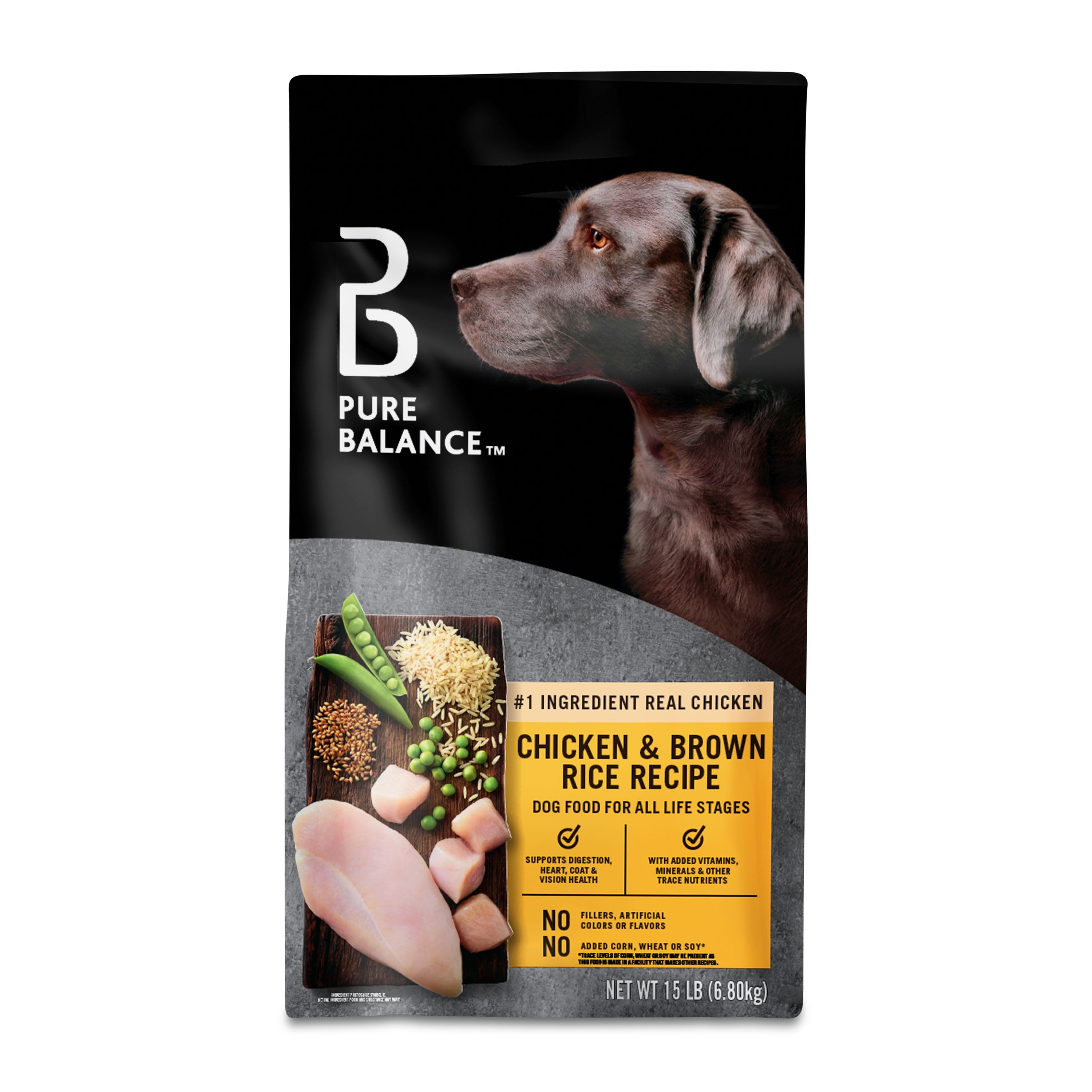 Pure Balance Dry Dog Food with Chicken Brown Rice 15 lbs with