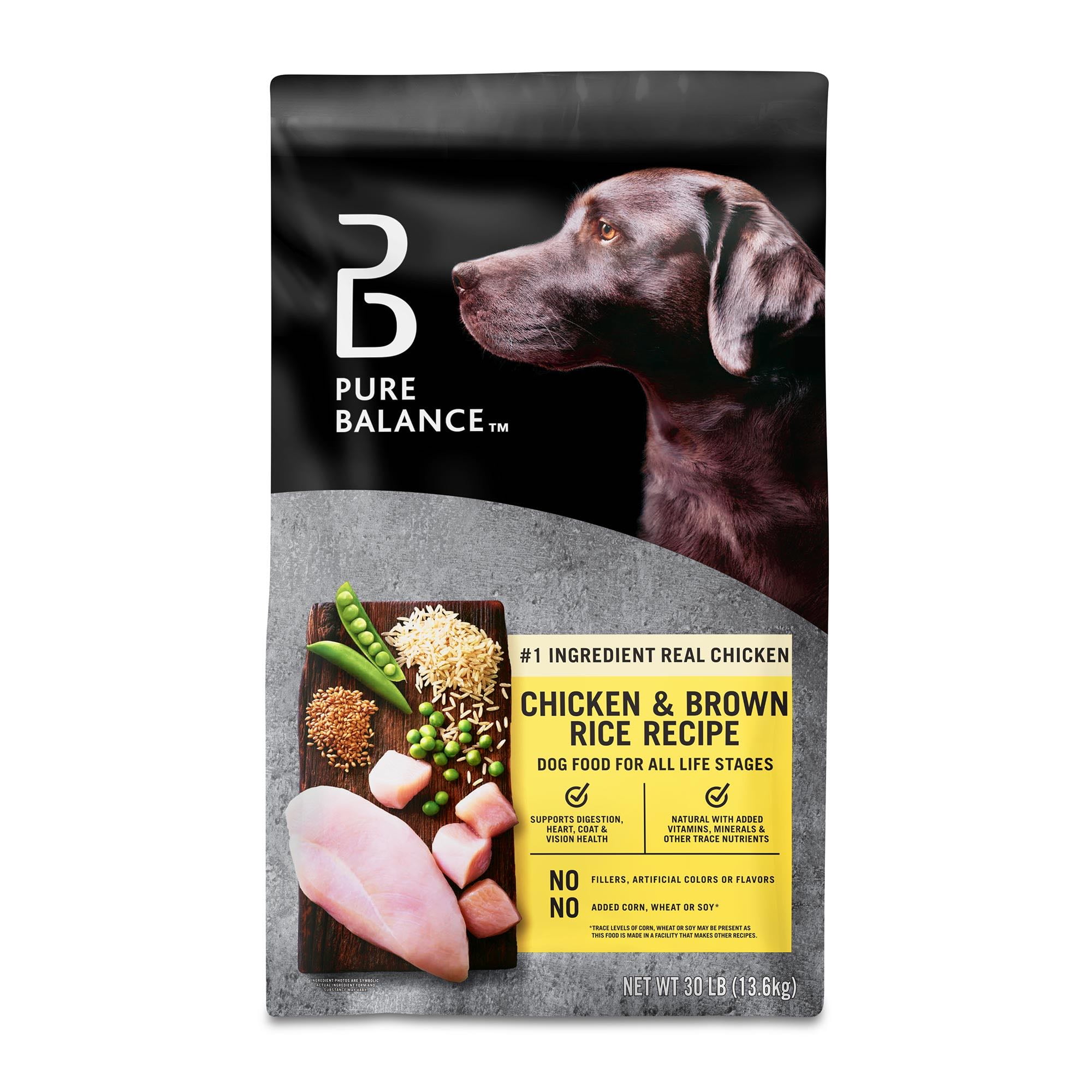Pure Balance Chicken & Brown Rice Recipe Dry Dog Food, 30 lbs