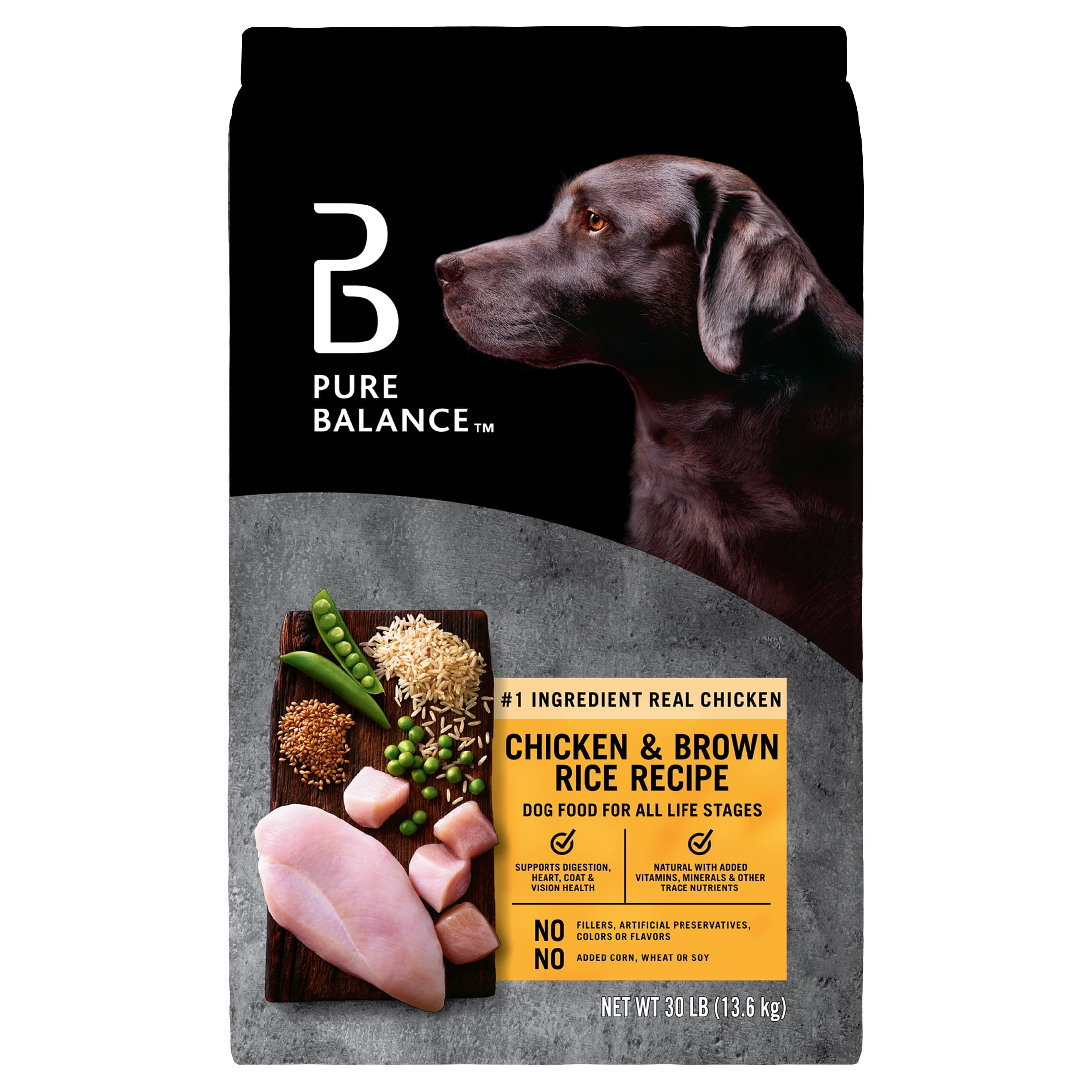 Pure Balance Chicken & Brown Rice Recipe Dry Dog Food, 30 lbs