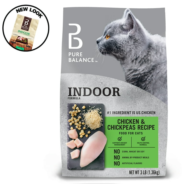 Pure Balance Chicken Flavor Puree Dry Cat Food 3 lb. Bag Walmart