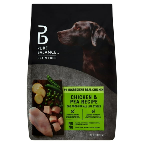 Pure Balance Chicken & Pea Recipe Dry Dog Food, Grain-Free, 24 lbs