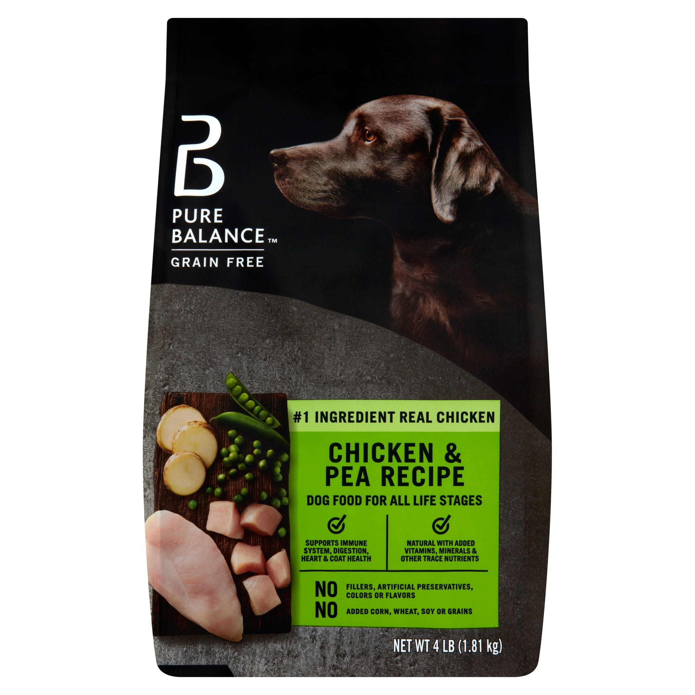 Pure Balance Chicken & Pea Recipe Dry Dog Food, Grain-Free, 24 lbs 