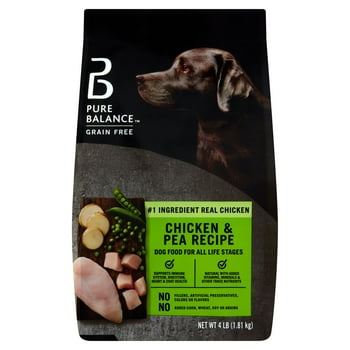 Pure Balance Chicken & Pea Recipe Dry Dog Food, Grain-Free, 4 lbs