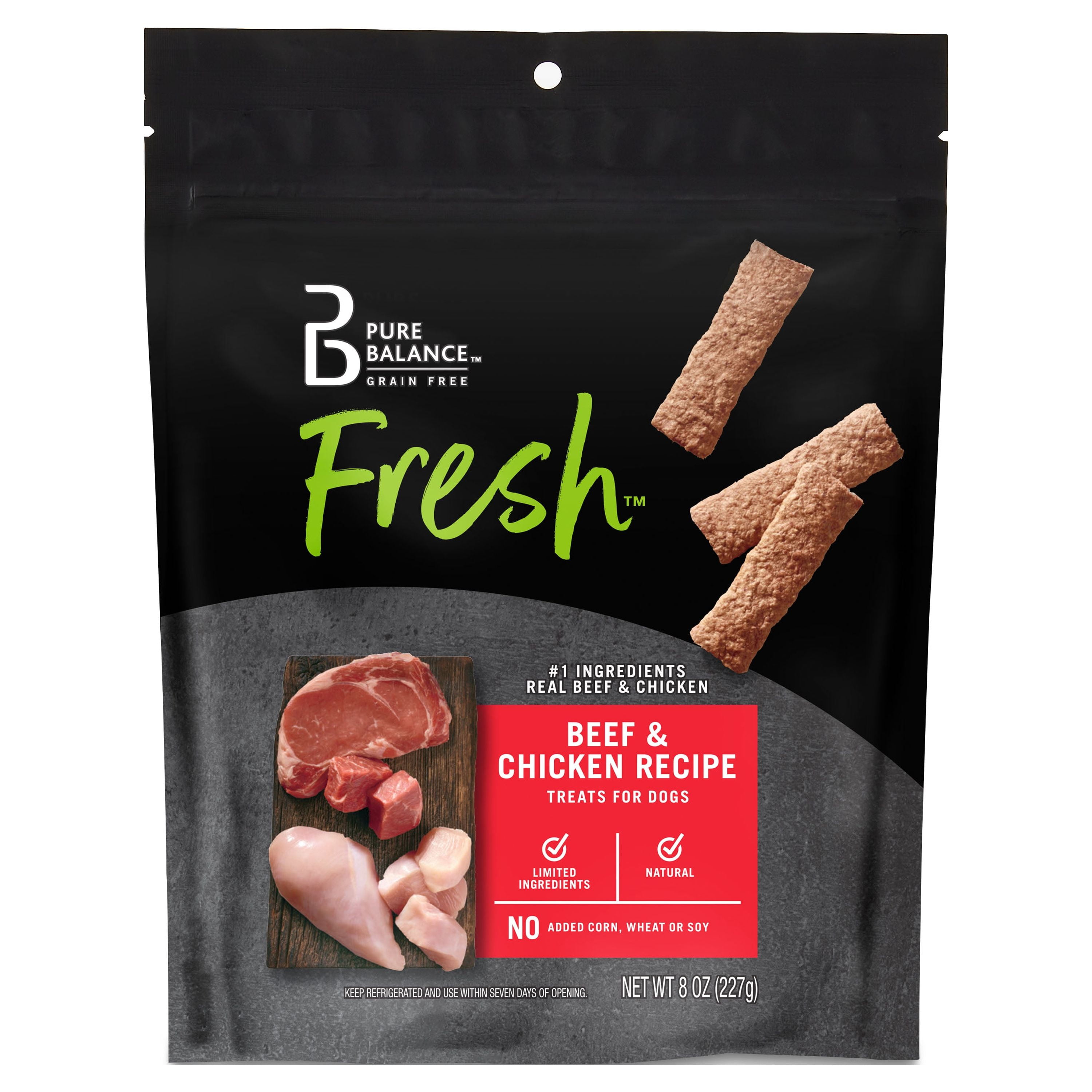 Pure Balance Fresh Beef Chicken Recipe Natural Chews for Dogs 8