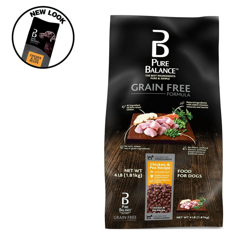 Pure Balance Grain Free Chicken Pea Recipe Dry Dog Food 4 lb Walmart