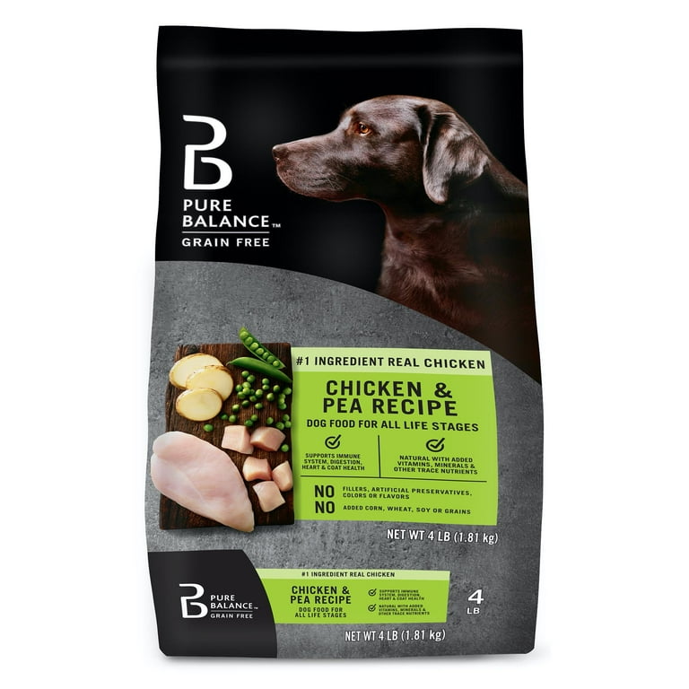 Pure Balance Chicken and Pea Recipe Dry Dog Food, lb with real