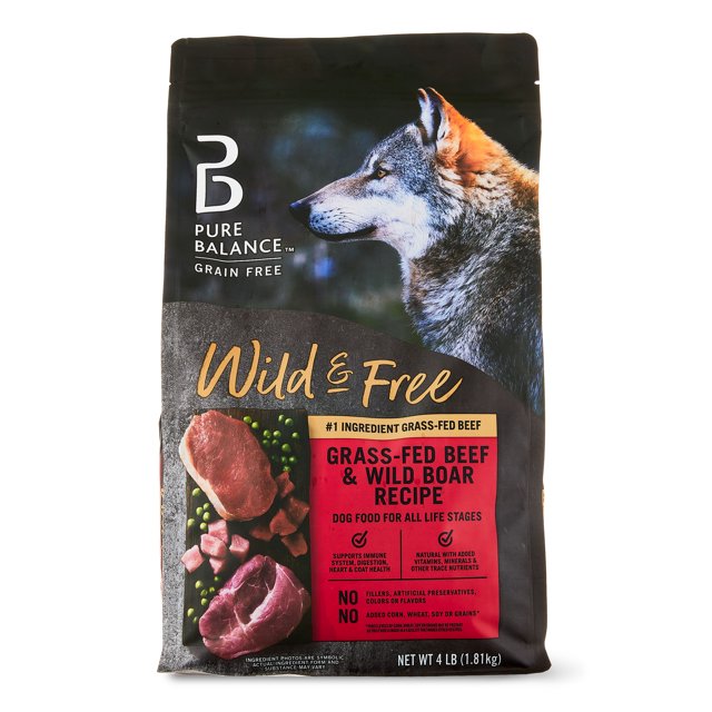 Pure Balance GrainFree Wild & Free GrassFeed Beef & Wild Boar Recipe