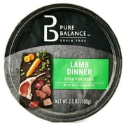 Pure Balance Lamb Dinner Wet Dog Food, Grain Free, 3.5 oz Cup