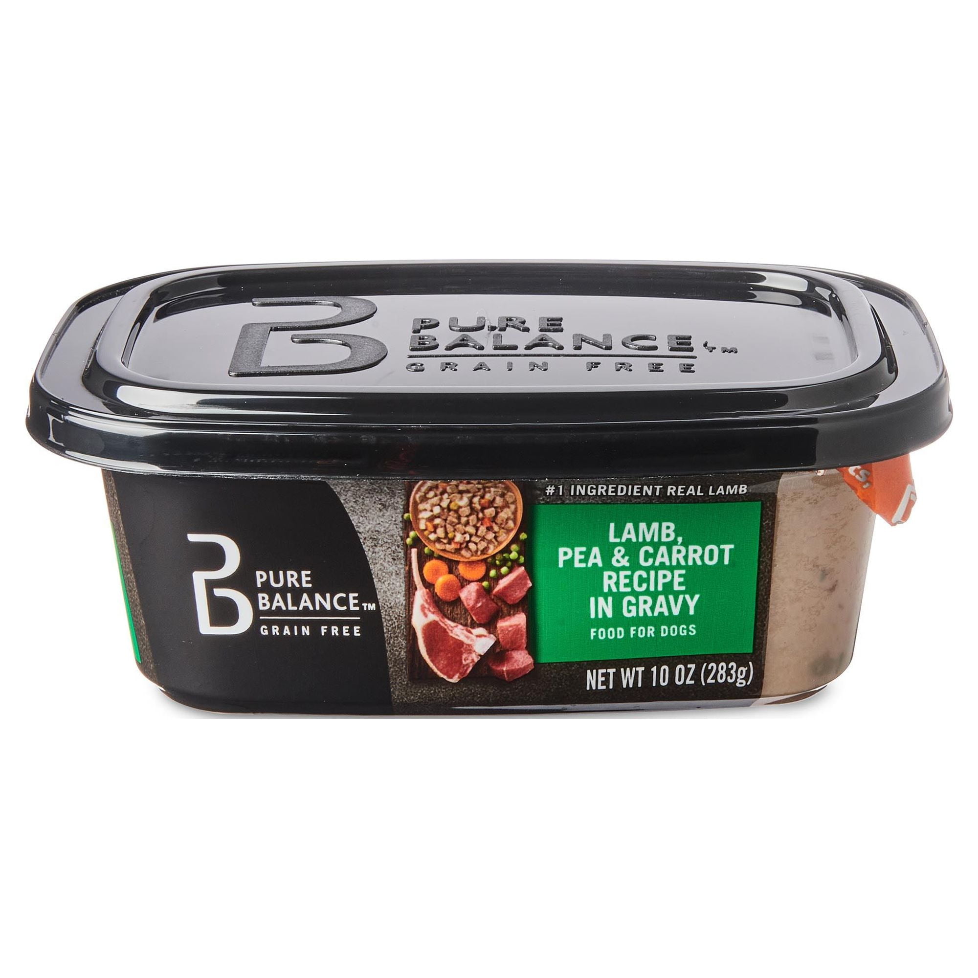 Pure Balance Brandclub Pure Balance Lamb Pea Carrot Flavor Gravy Wet Dog Food 10 oz. Tray