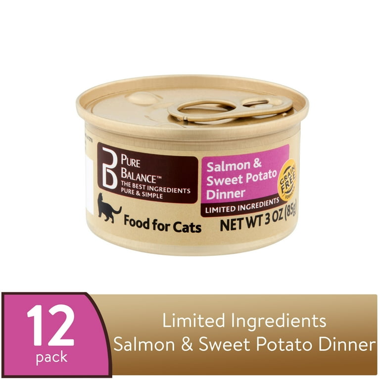 Pure Balance Limited Ingredient Wet Cat Food Salmon Sweet Potato Dinner 3 oz 12 Count Walmart