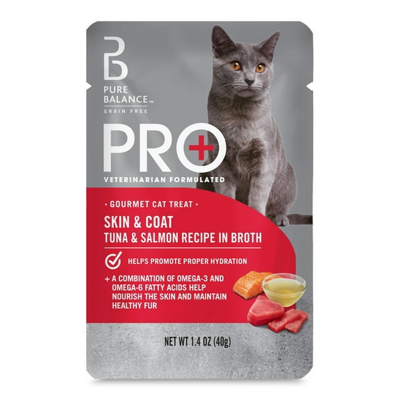 Pure Balance Pro+ Skin and Coat Tuna and Salmon Recipe in Broth, 1.4 oz