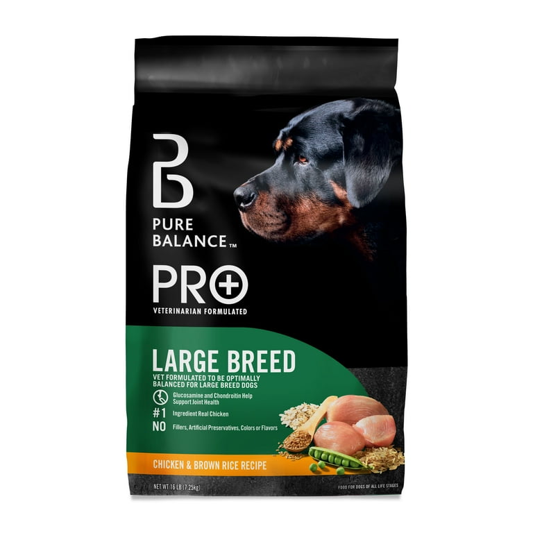 Pure Balance Large Breed Chicken Brown Rice Dry Dog Food 16 lbs