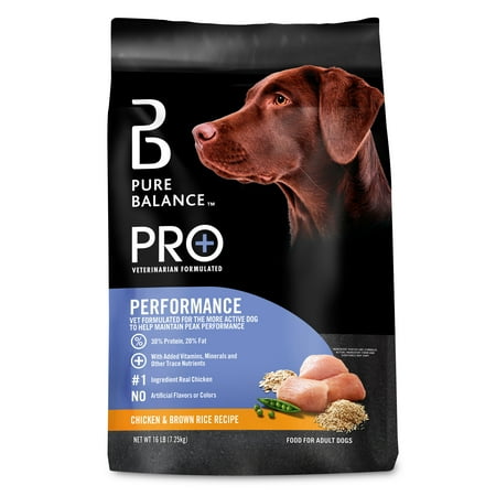 Pure Balance Pro+ Performance Chicken & Brown Rice Recipe Dry Dog Food, 16 lbs