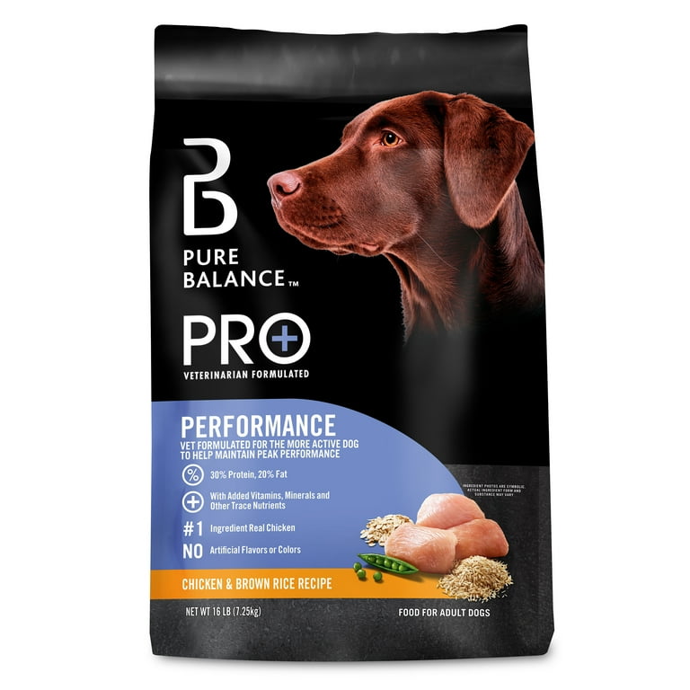 Pure Balance Dry Dog Food, Pro+ Performance Chicken and Brown Rice