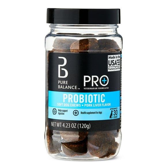 Pure Balance Pro+ Probiotic, Digestion Support, Dog Soft Chews, 30 Count