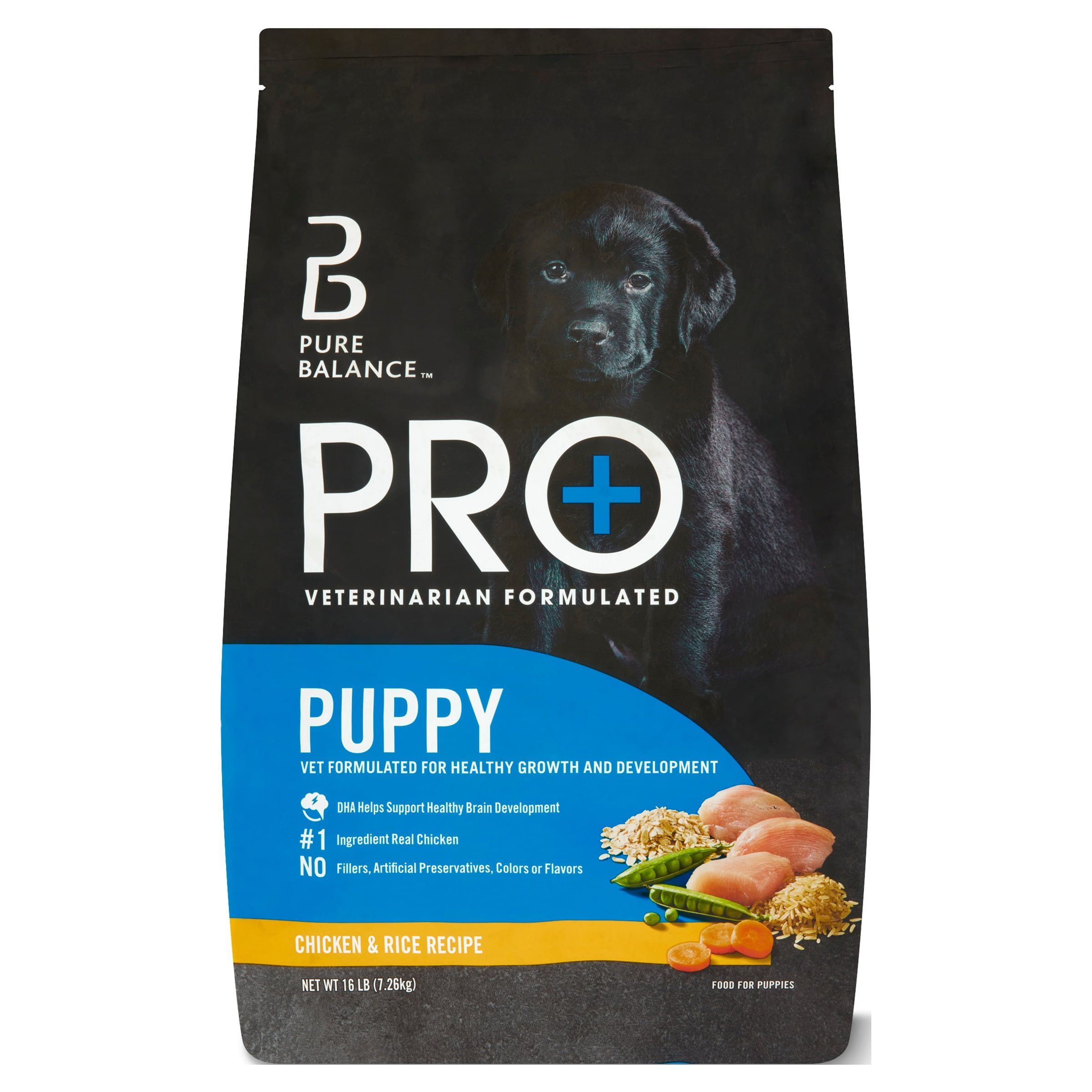Pure Balance Pro+ Puppy Chicken & Rice Recipe Dry Dog Food for Puppies, 8  lbs