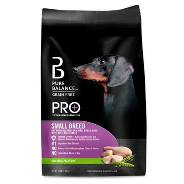 Pure Balance Pro+ Small Breed Chicken & Pea Recipe Dry Dog Food, 16 lbs