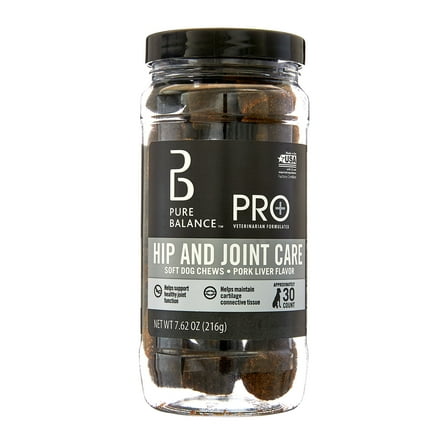 Pure Balance Pro+ Veterinarian Formulated Flex Care for Dogs, Pork Liver Flavor, 30 Count Soft Chews