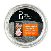 Pure Balance Grain-Free Turkey Dinner in Broth Wet Dog Food, 3.5 oz Tray