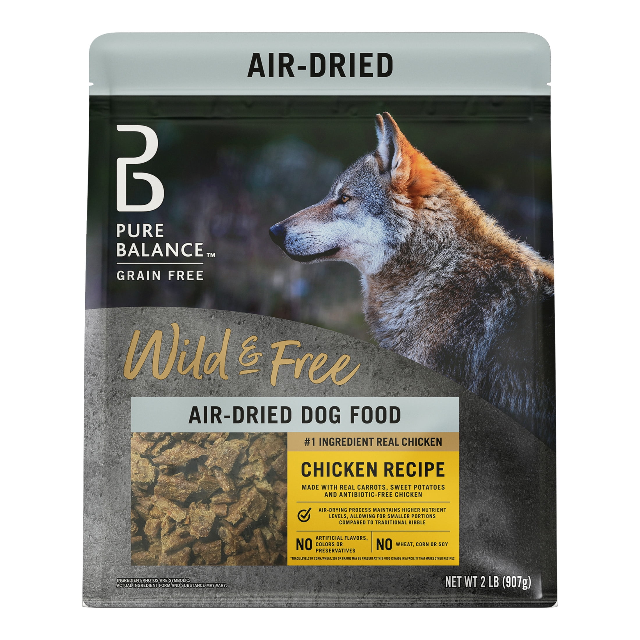 Pure balance wild free air dried dog food chicken recipe 2 lbs