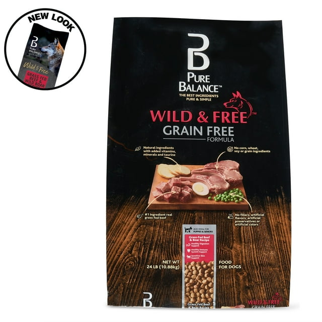 Pure Balance Wild & Free GrainFree GrassFed Beef & Boar Recipe, Dry