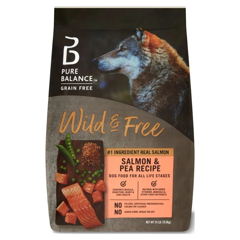 Pure Balance Wild & Free Salmon & Pea Recipe Dry Dog Food, GrainFree