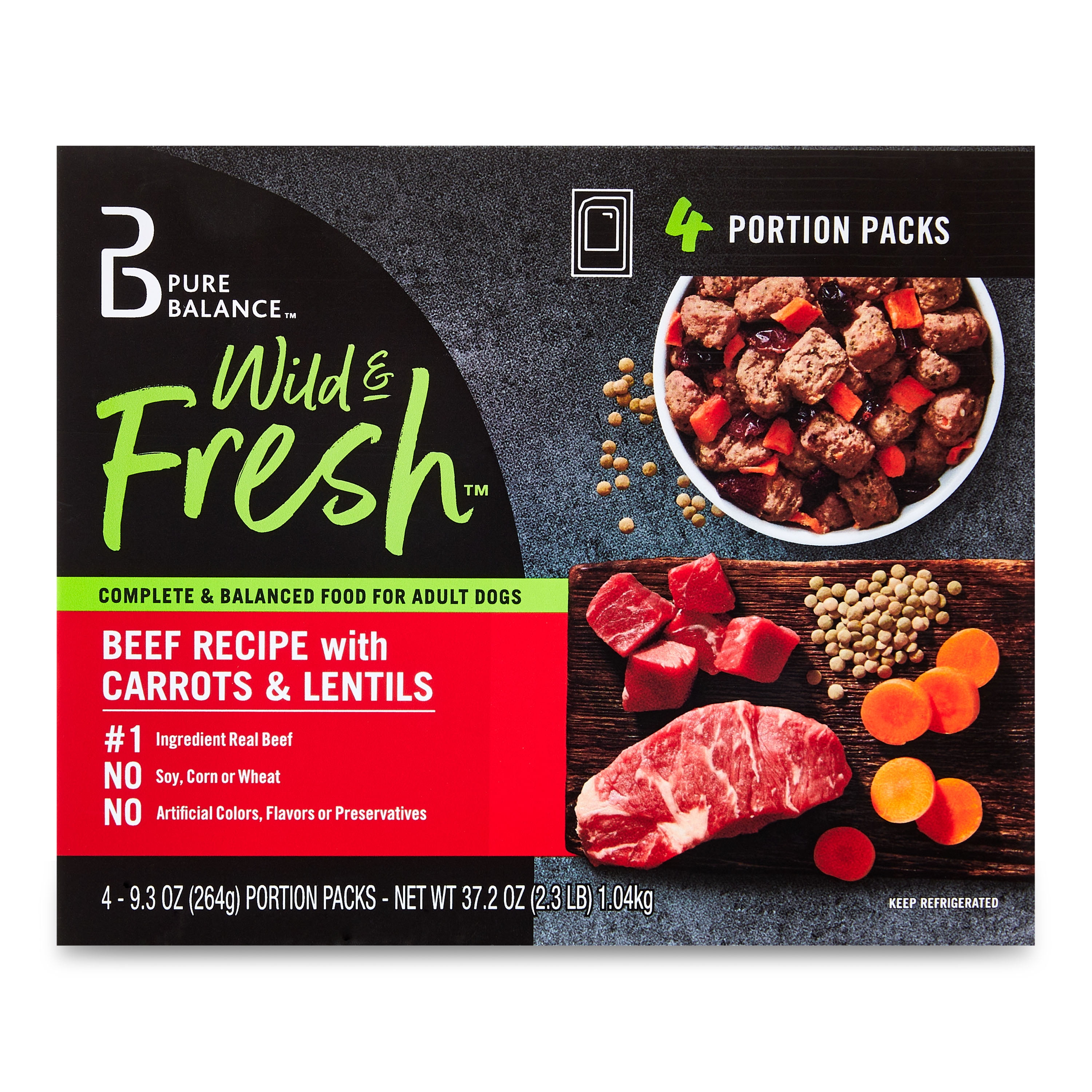 Pure Balance Wild & Fresh Beef Recipe with Carrots & Lentils Adult Dog