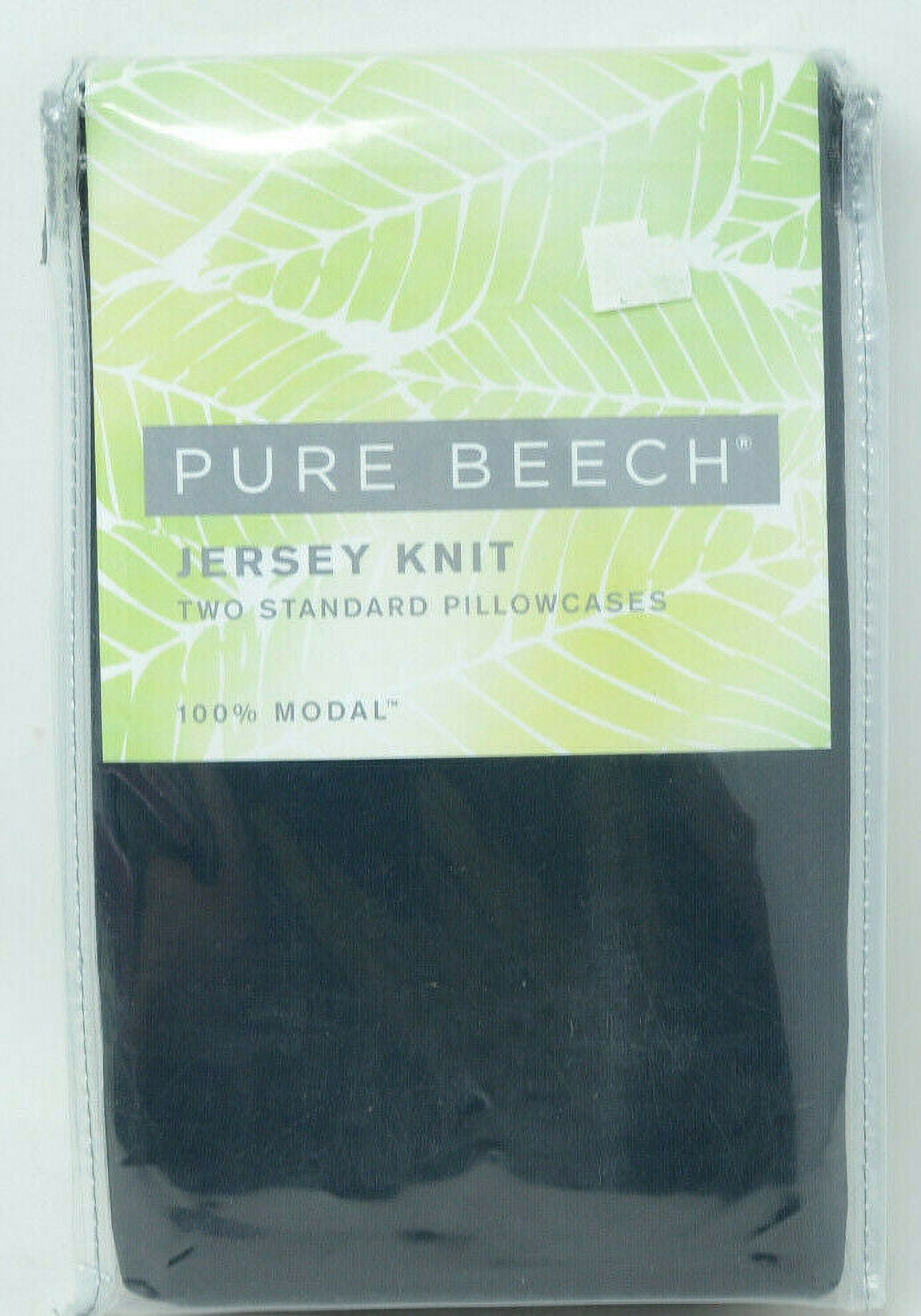 Pure Beech 100 Modal Jersey Knit Standard Pillowcases in Black