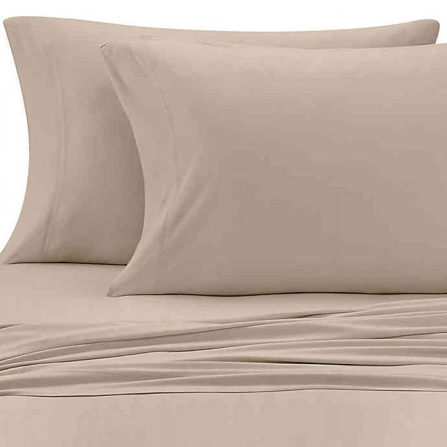 Pure Beech Jersey Knit Modal Queen Sheet Set in Taupe
