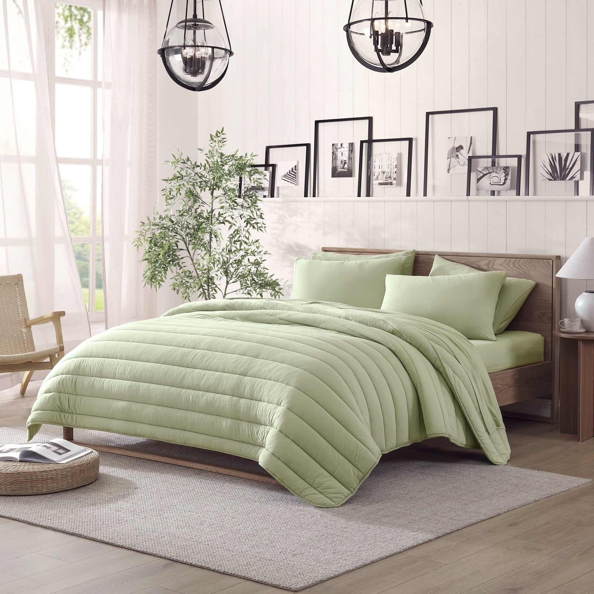 Sage Green TENCEL Modal Jersey Twin Comforter Set