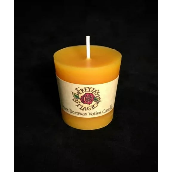 Pure Beeswax Votive Candle | 100% Hand Poured Montana Beeswax | Lead-Free Wick