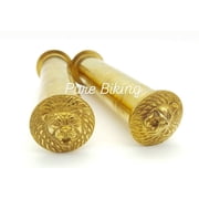 Pure Biking Lion Handle Grip for Royal Enfield Classic Electra Standard Set of 2, Brass