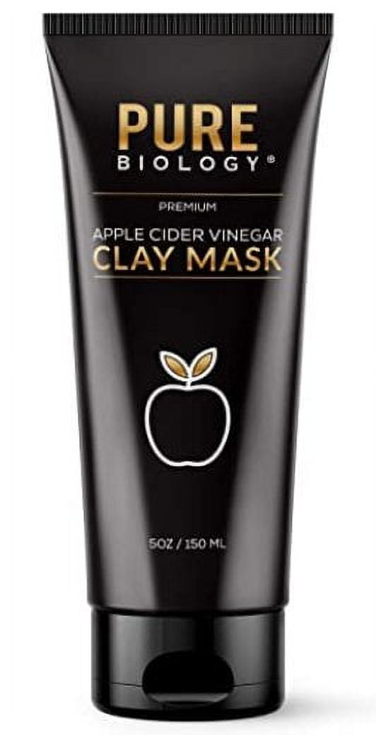 Pure Biology Clay Face Mask Apple Cider Vinegar, Bentonite Clay 5 Ounce