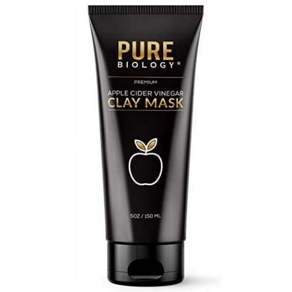 Pure Biology Clay Face Mask  Apple Cider Vinegar, Bentonite Clay 5 Ounce