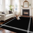 thumbnail image 1 of Pure Black Area Rug 5x8 FT, Non Slip Bedroom Throw Carpet, Simple Solid Color Washable Soft Floor Carpet Non-Shedding Rug for Living Room Nursery Dorm Office, 1 of 9